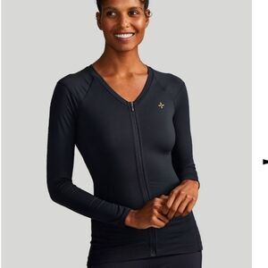NEW Tommie Copper Full Back Support Compression Shirt Long Sleeve Black L